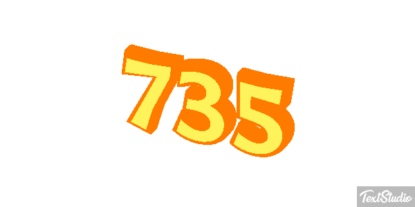 735 Tekst effect