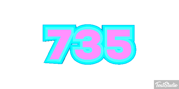 735 Tekst effect