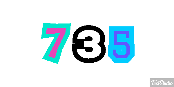 735 Tekst effect
