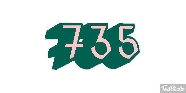 735 Tekst effect