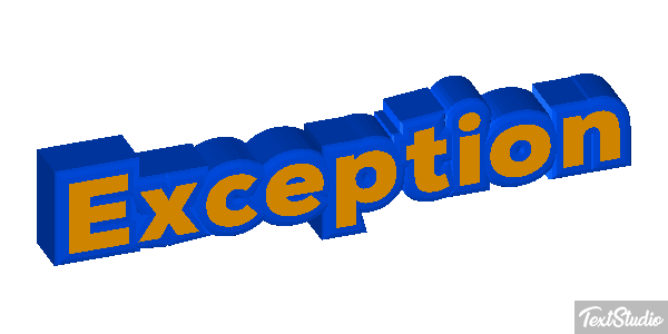 Exception Efekt tekstowy