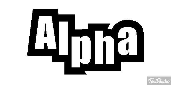 Alpha Text effect
