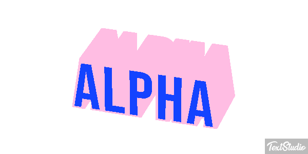 Alpha Text effect