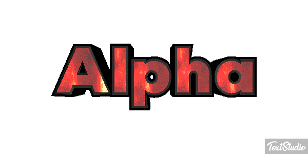 Alpha Text effect