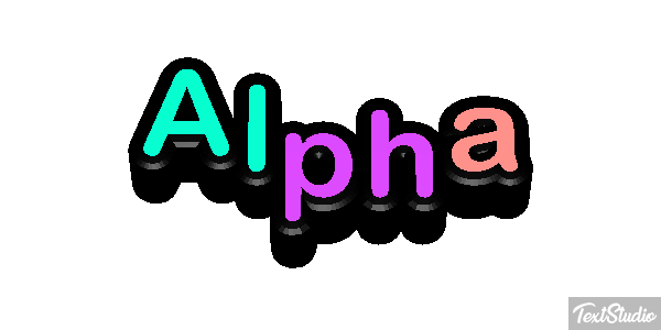 Alpha Text effect