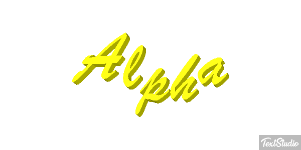 Alpha Text effect