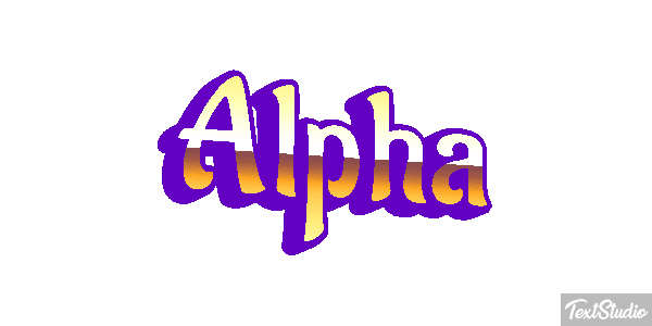 Alpha Text effect