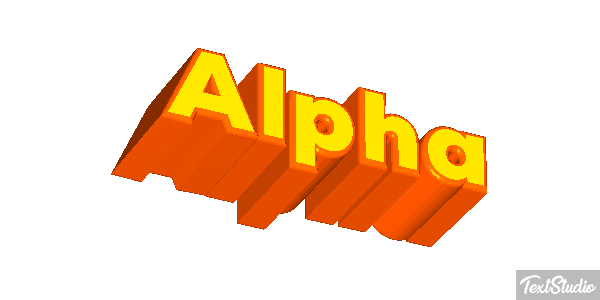 Alpha Text effect
