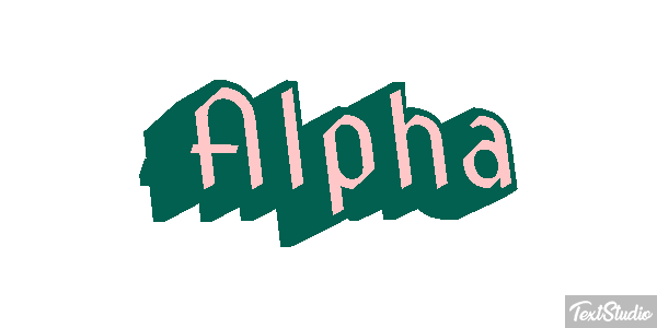 Alpha Text effect