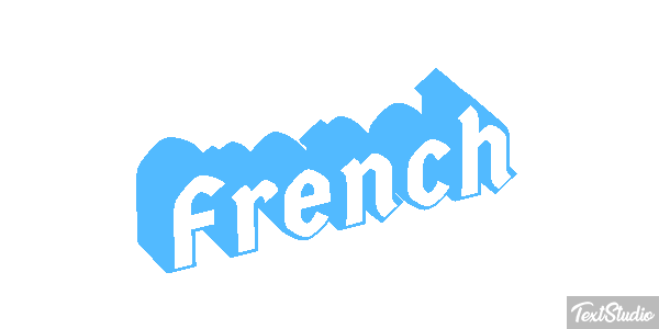 French Text effect