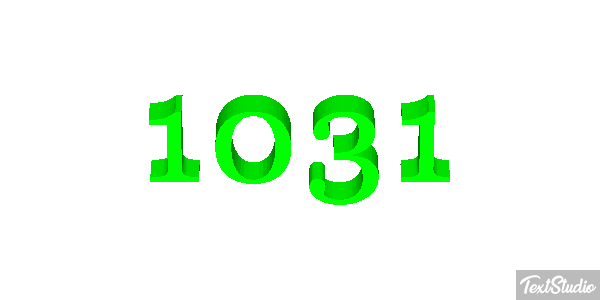 1031 Text effect