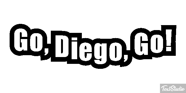 Go, Diego, Go! Efecto de texto