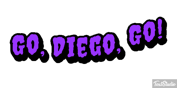 Go, Diego, Go! Efecto de texto