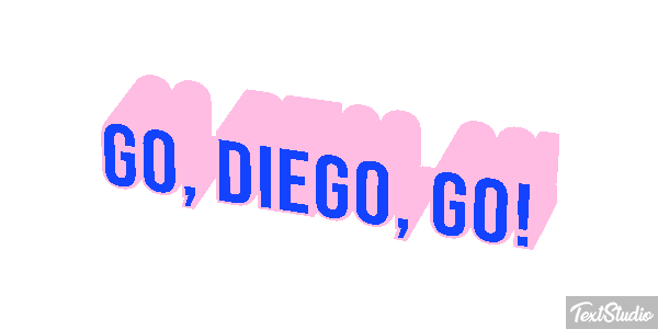 Go, Diego, Go! Efecto de texto