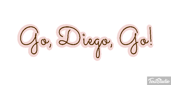 Go, Diego, Go! Efecto de texto