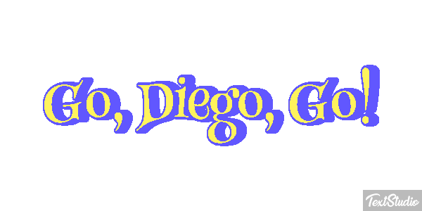Go, Diego, Go! Efecto de texto