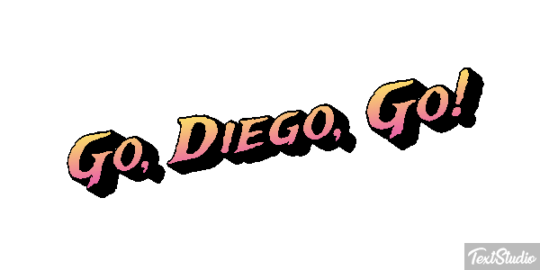Go, Diego, Go! Efecto de texto