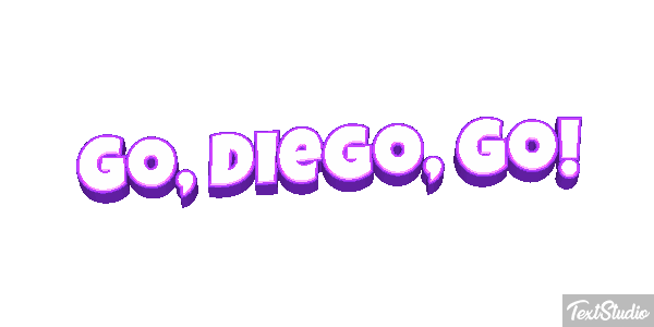 Go, Diego, Go! Efecto de texto