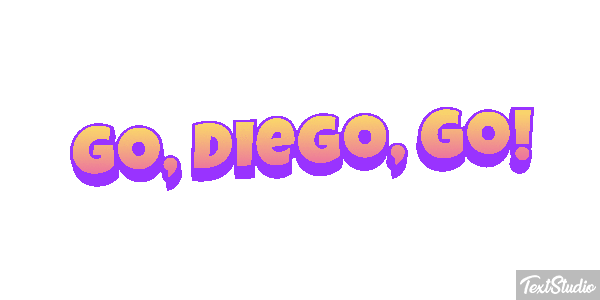 Go, Diego, Go! Efecto de texto