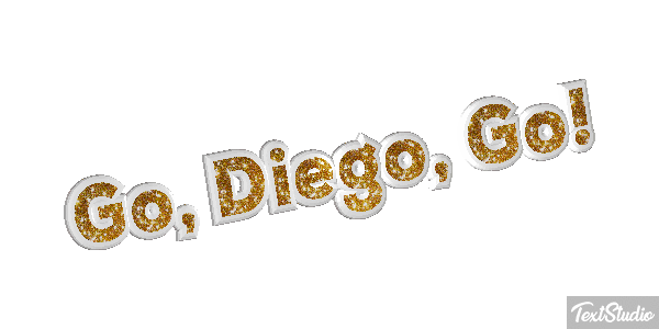 Go, Diego, Go! Efecto de texto