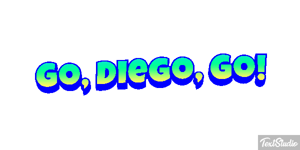 Go, Diego, Go! Efecto de texto