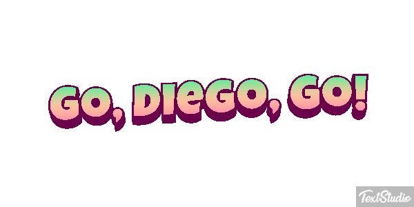 Go, Diego, Go! Efecto de texto