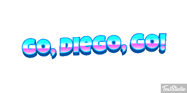 Go, Diego, Go! Efecto de texto