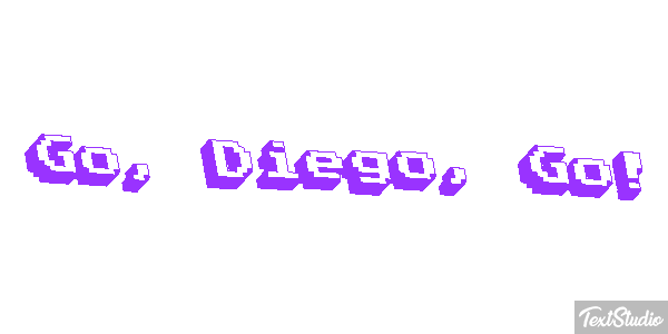 Go, Diego, Go! Efecto de texto
