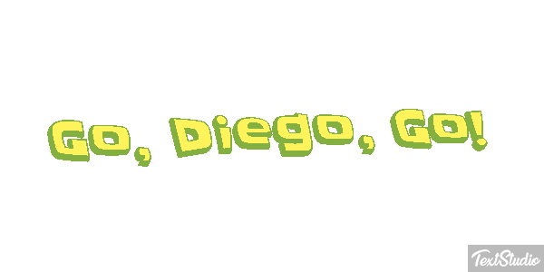 Go, Diego, Go! Efecto de texto
