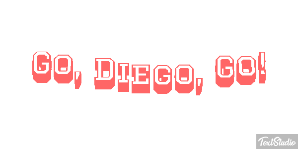 Go, Diego, Go! Efecto de texto
