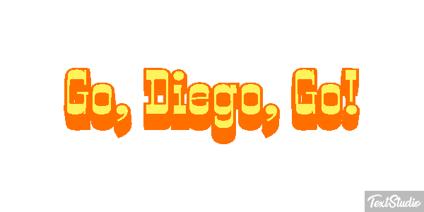 Go, Diego, Go! Efecto de texto