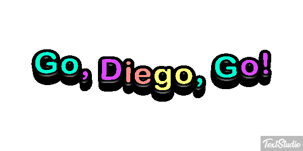 Go, Diego, Go! Efecto de texto