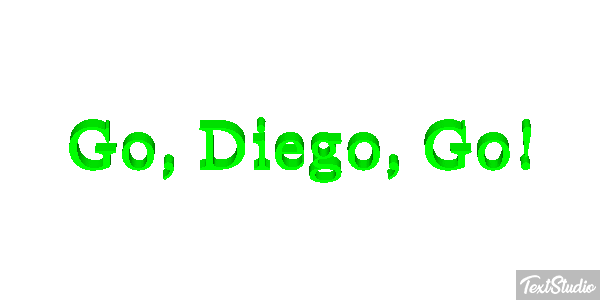 Go, Diego, Go! Efecto de texto