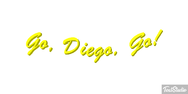 Go, Diego, Go! Efecto de texto