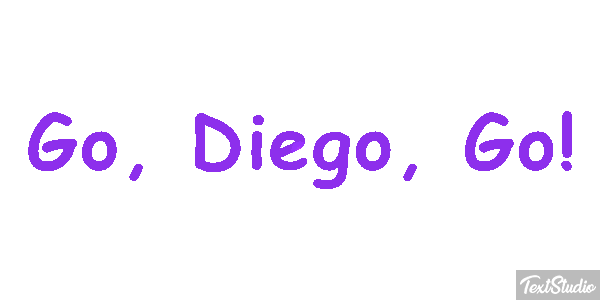 Go, Diego, Go! Efecto de texto