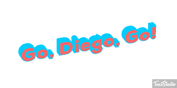 Go, Diego, Go! Efecto de texto