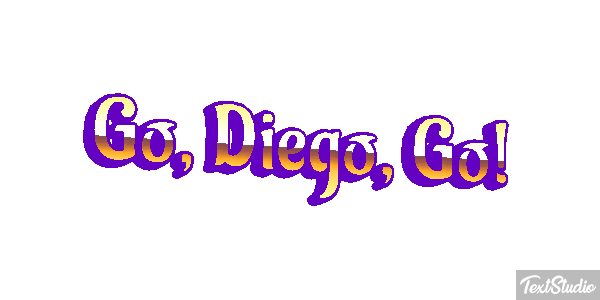 Go, Diego, Go! Efecto de texto