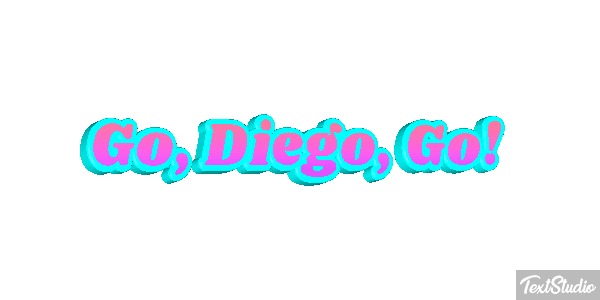 Go, Diego, Go! Efecto de texto