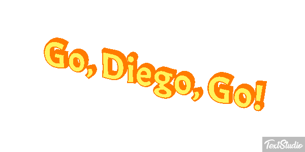 Go, Diego, Go! Efecto de texto