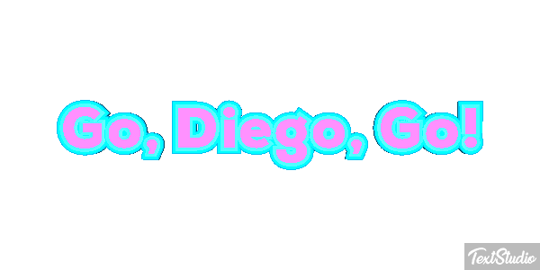 Go, Diego, Go! Efecto de texto