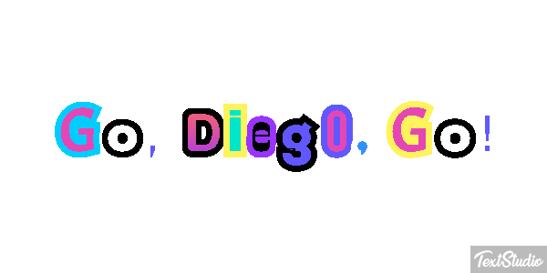 Go, Diego, Go! Efecto de texto