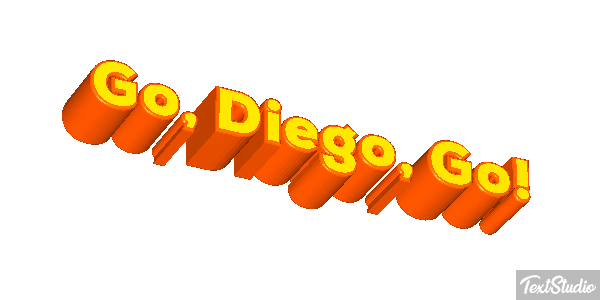 Go, Diego, Go! Efecto de texto