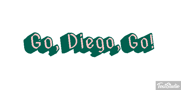 Go, Diego, Go! Efecto de texto