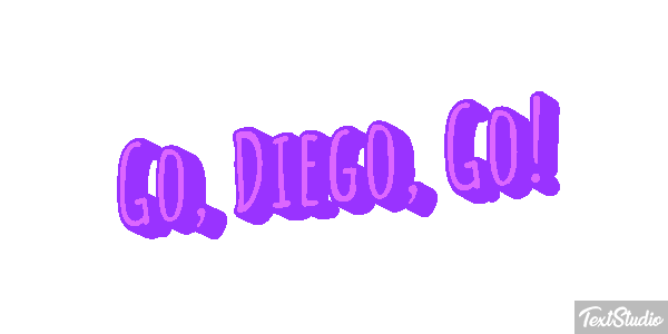 Go, Diego, Go! Efecto de texto