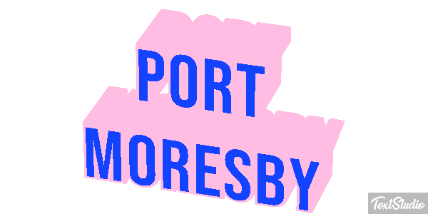 Port Moresby Effetto testo