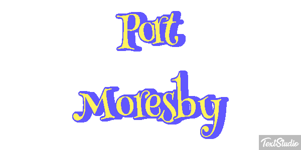 Port Moresby Effetto testo
