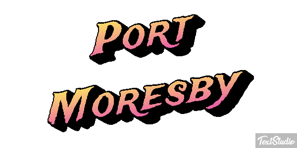 Port Moresby Effetto testo