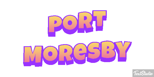 Port Moresby Effetto testo
