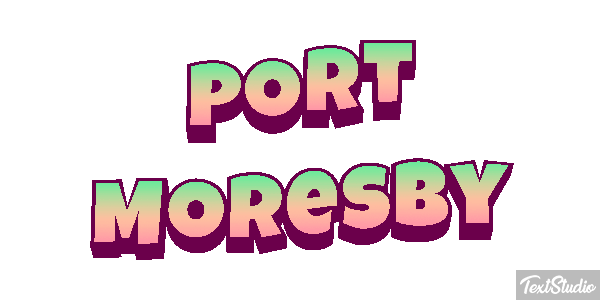 Port Moresby Effetto testo