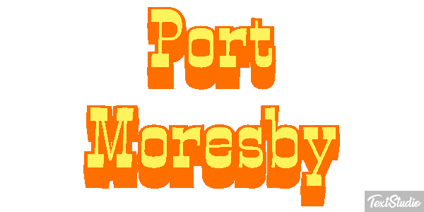 Port Moresby Effetto testo